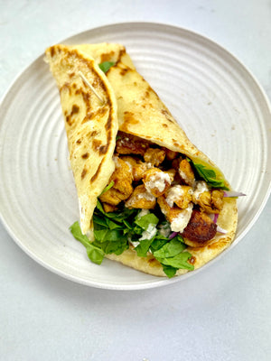 Curry chicken gyros