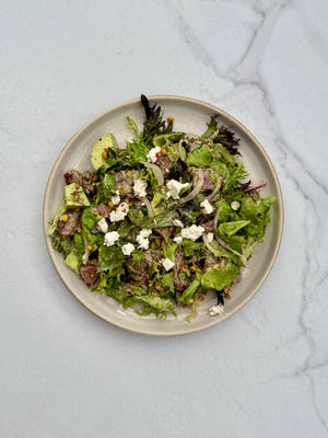 Steak & grilled corn salad