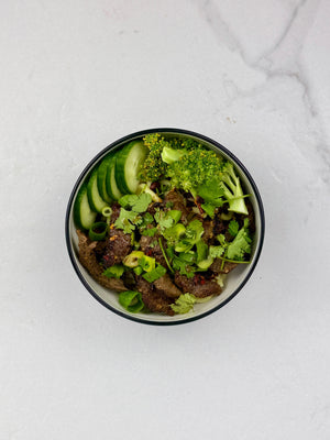 Garlic & pepper beef noodles