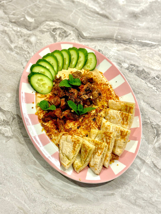 Eggplant moutabbal with lamb