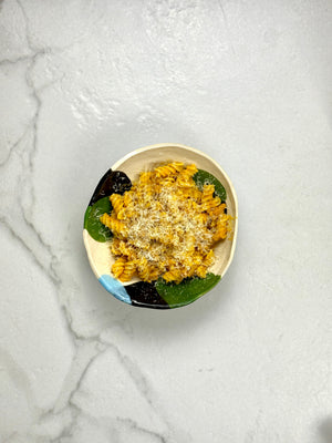 Pumpkin, leek & sausage pasta