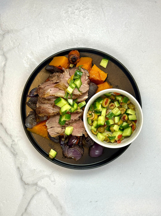 Greek lamb w/ roast veg