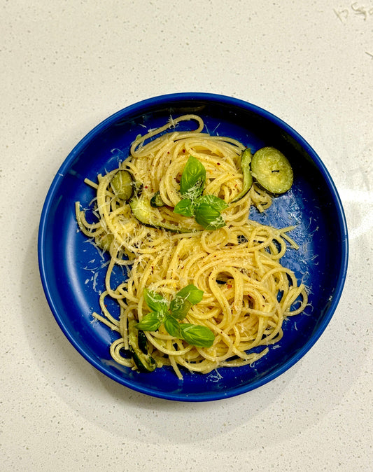 Courgette butter pasta