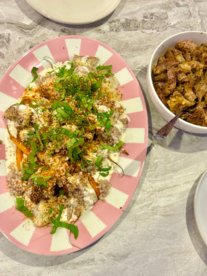 Lamb w/ za'atar cauliflower, baby carrots & buckwheat