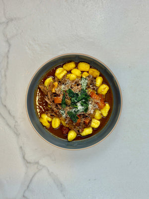 Beef ragu with brown butter gnocchi
