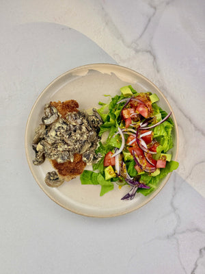 Crispy Pork w/ Mushroom Sauce