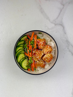 Sweet chilli chicken rice bowl