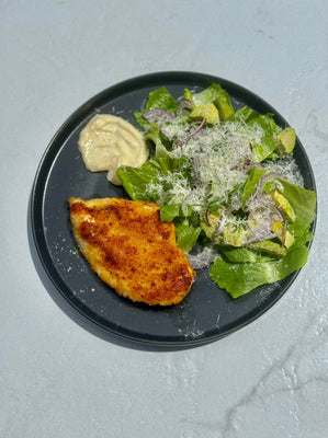 Chicken cutlet & summer salad
