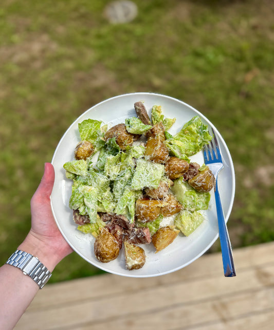 Tossed crispy parmesan potatoes