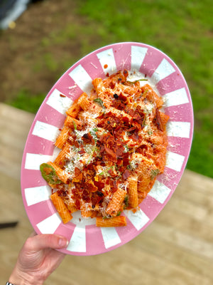 Tomato & prosciutto rigatoni