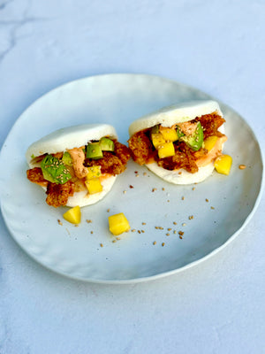 Prawn & mango bao