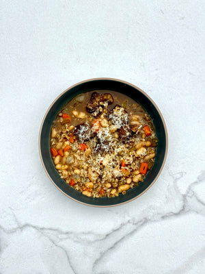Beef, bean & barley soup