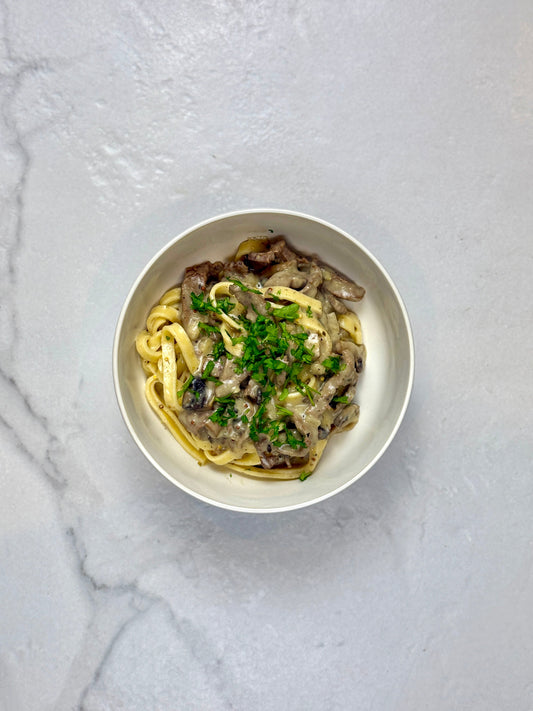 Beef stroganoff