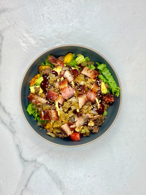 BBQ bacon burger bowls