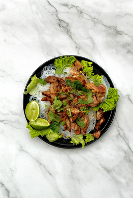 Grilled pork noodle salad