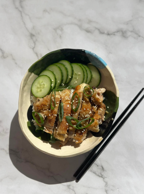 Soy glazed chicken bowls