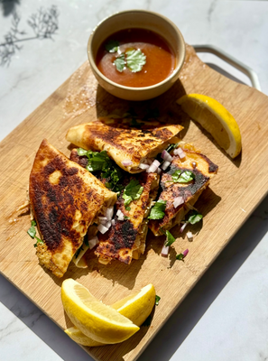Chicken birria tacos