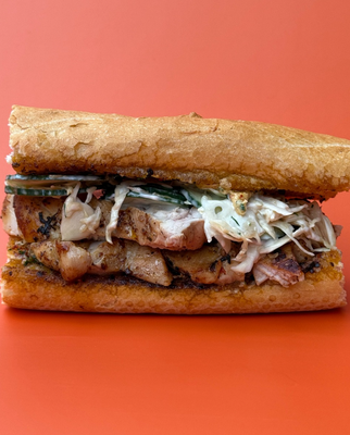 Chicken sandwich with cowboy butter