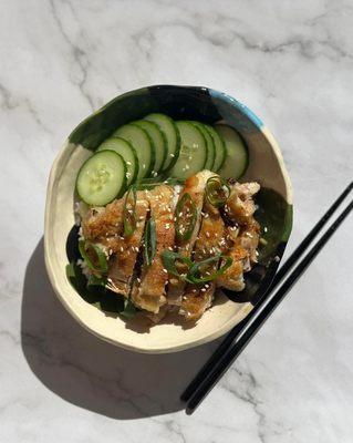 Soy glazed chicken bowls