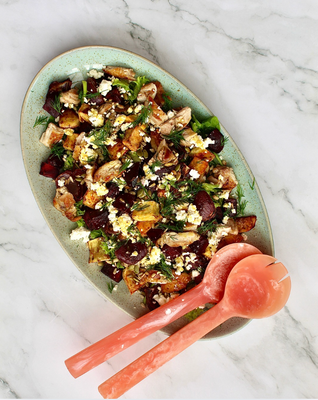 Loaded autumn veg salad