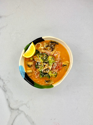 Coconut ramen w/ teriyaki chicken