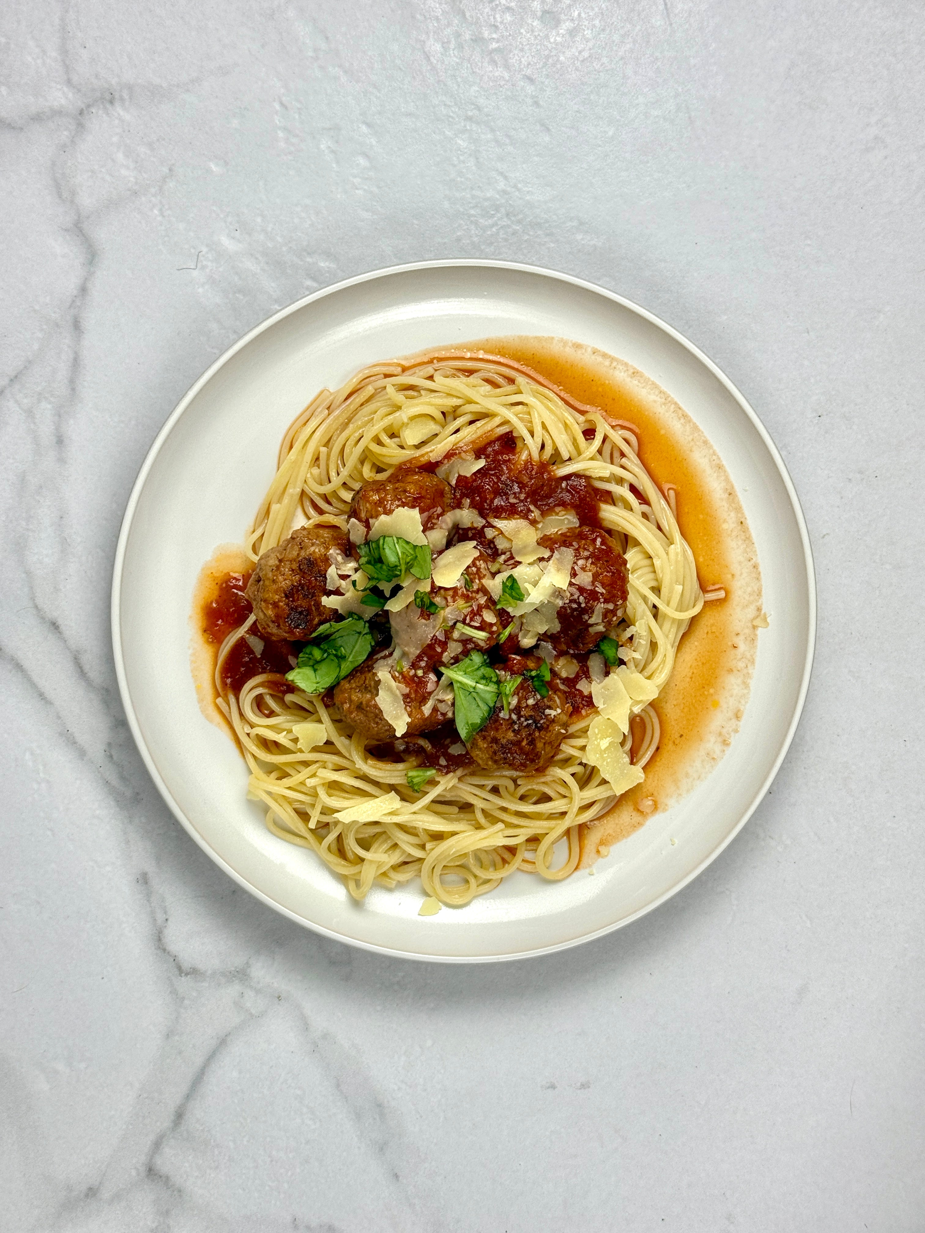 Spaghetti and meatballs