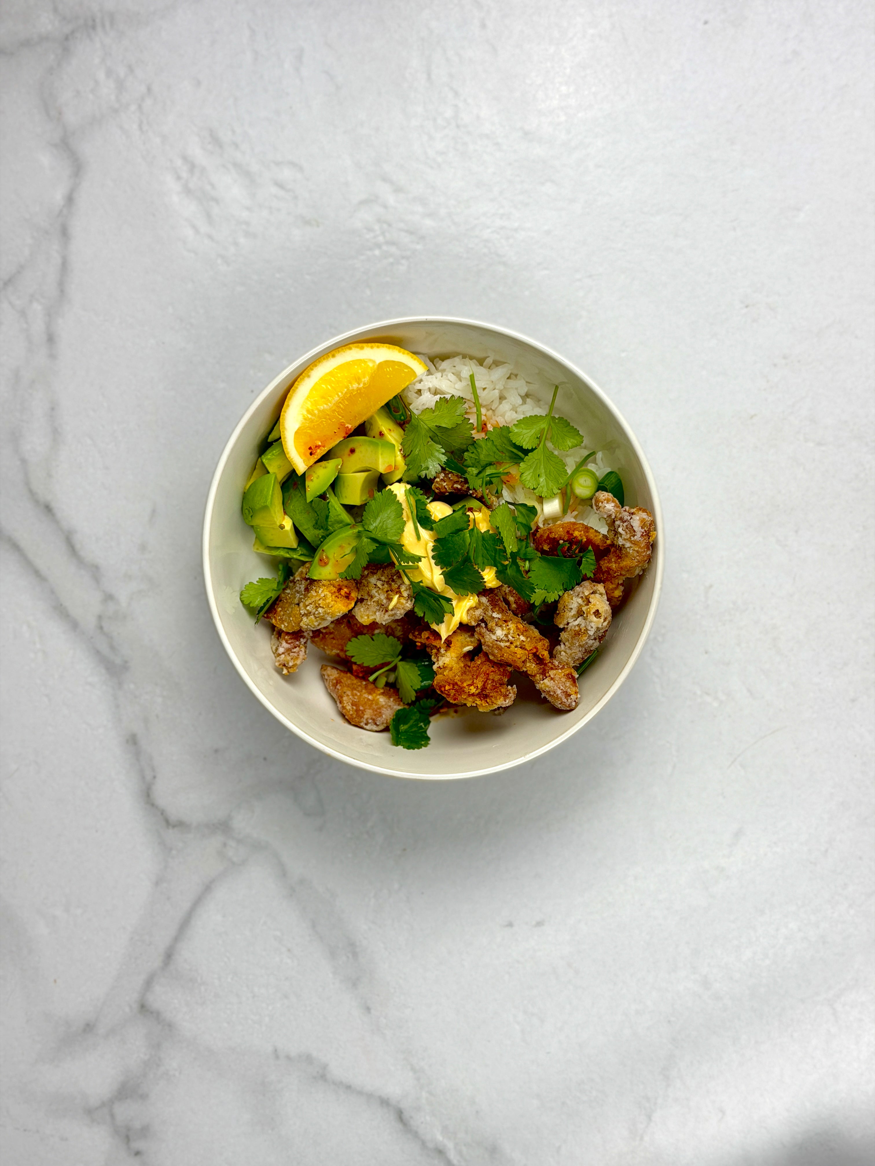 Kaarage chicken rice bowls