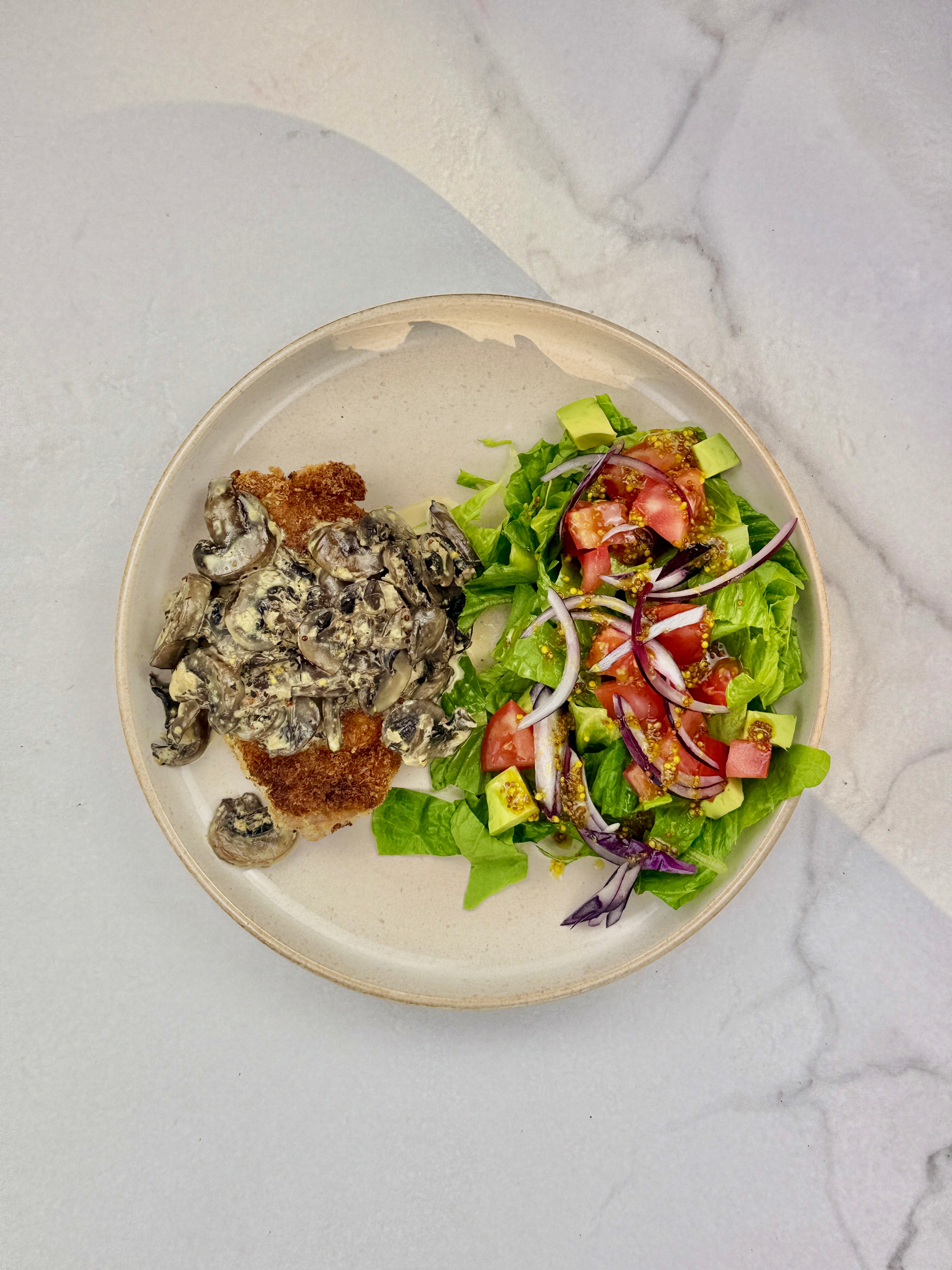 Crispy Pork w/ Mushroom Sauce