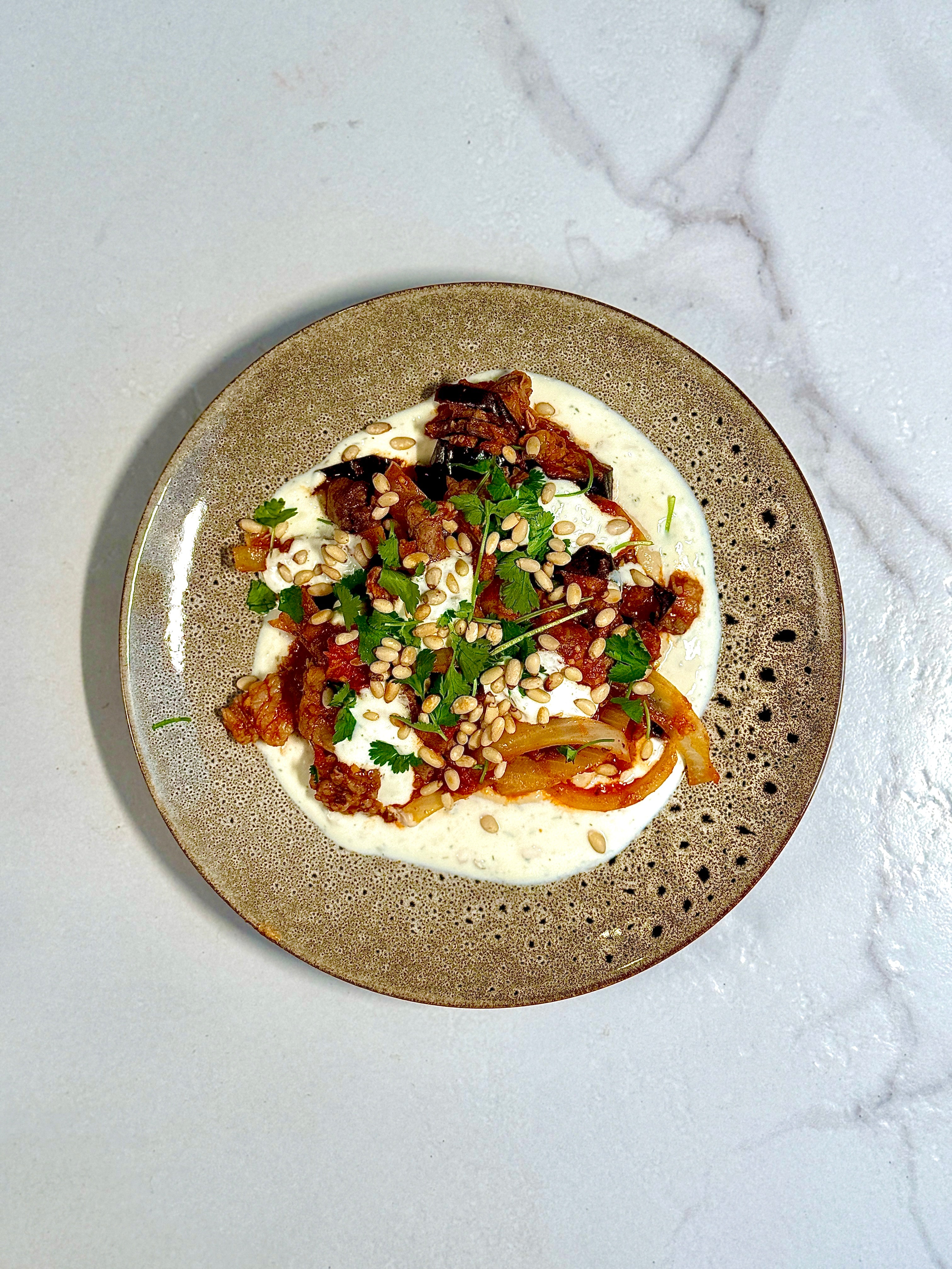 Eggplant & lamb borani