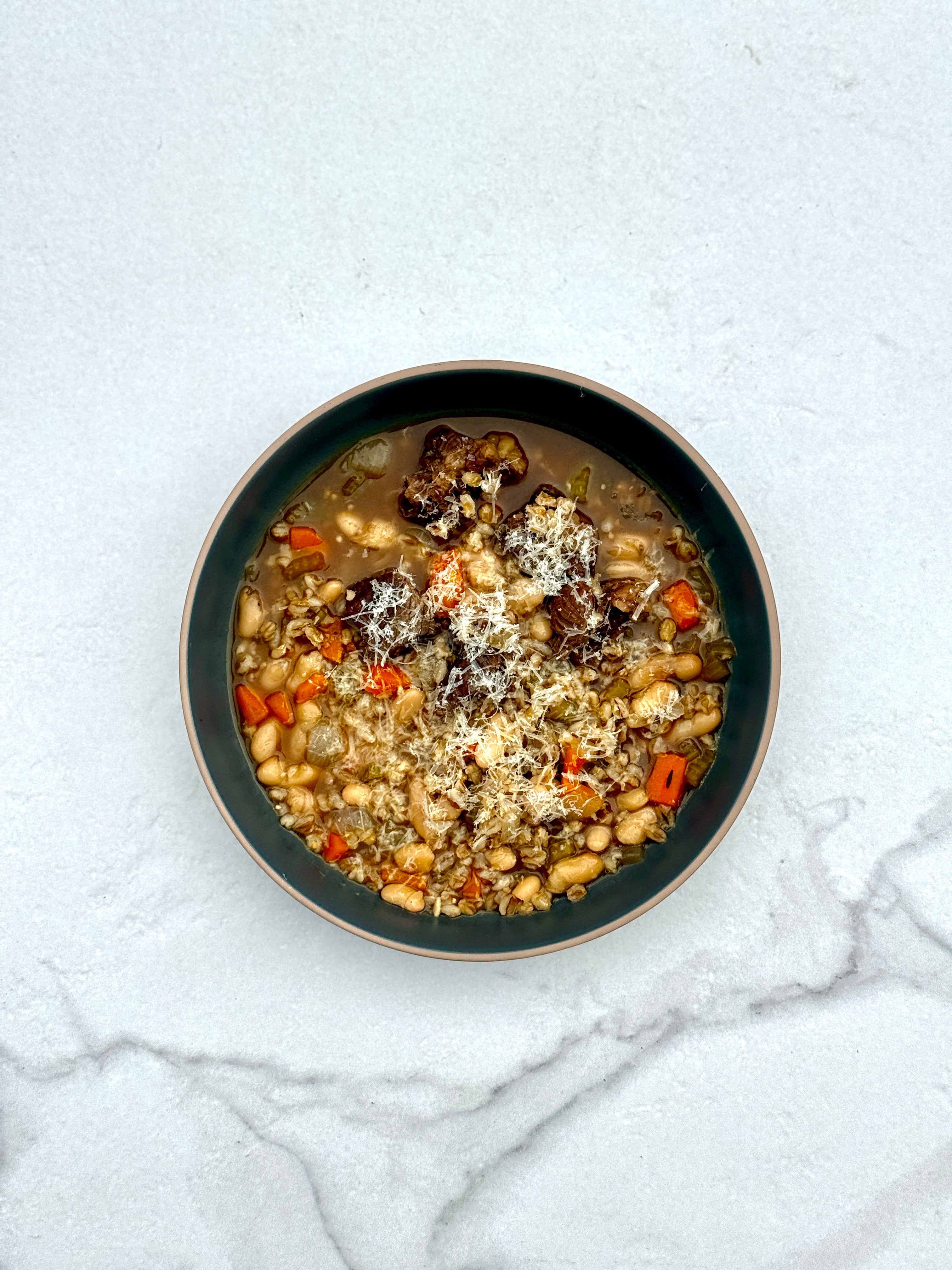 Beef, bean & barley soup