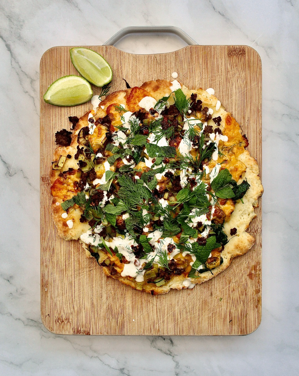 Spanako-pizza